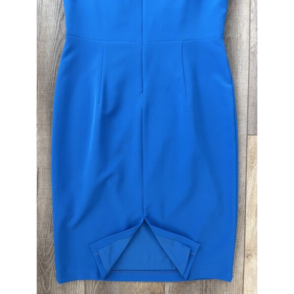 NWT Black Halo Womens Jackie O Blue Sheath Dress Size 14 Midi Celebrity Stretch - Picture 7 of 16